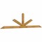 Ekena Millwork Saratoga Rough Sawn Timber Gable Bracket, Western Red Cedar, 108"W x 27"H x 2"D x 4"F, 6/12 Pitch GBW108X27X0204SAR00RWR - alternate 4